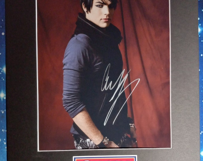 Adam Lambert Authentic Signed 8x10 Photo Display W/ Custom 11x14 Matting + 3rd Party Authentication - Queen - American Idol