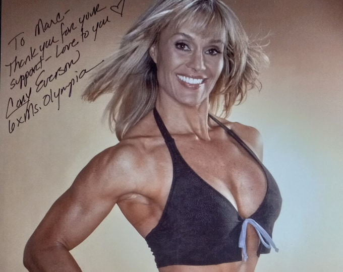 Corinna "Cory" Everson Authentic Signed 8x10 Photo W/ COA - Mrs. Olympia - Inscribed "To Marc"