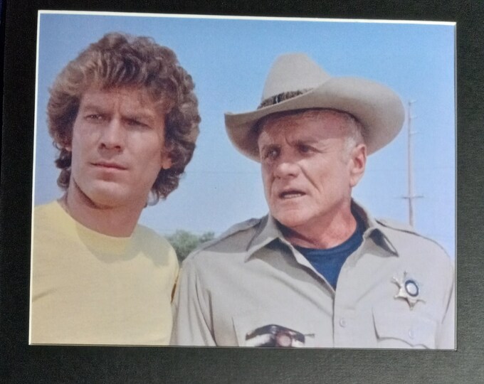 Brian Keith + Daniel Hugh Kelly Authentic Dual Signed Cards With Photo In A 11x10 Frame Ready Display + 3rd Party COA Hardcastle & McCormick