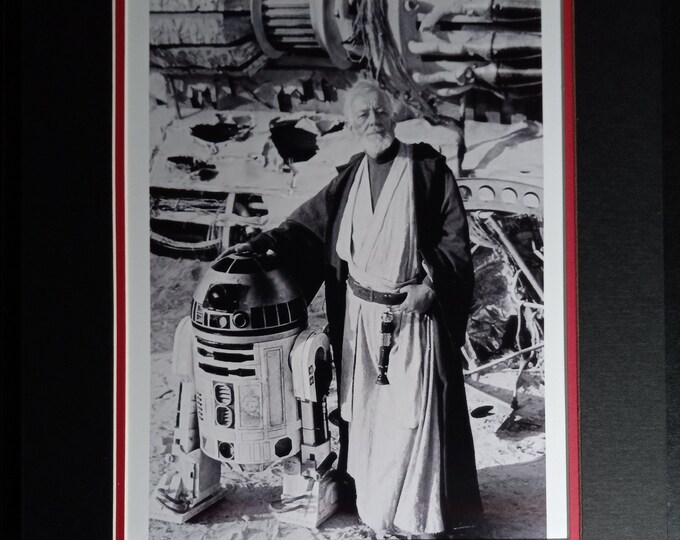Alec Guinness Authentic Signed Card & Studio Photo Frame Ready 11x14 Custom Matted Display W/ JSA LOA - Obi-Wan Kenobi - Star Wars - d.08/00