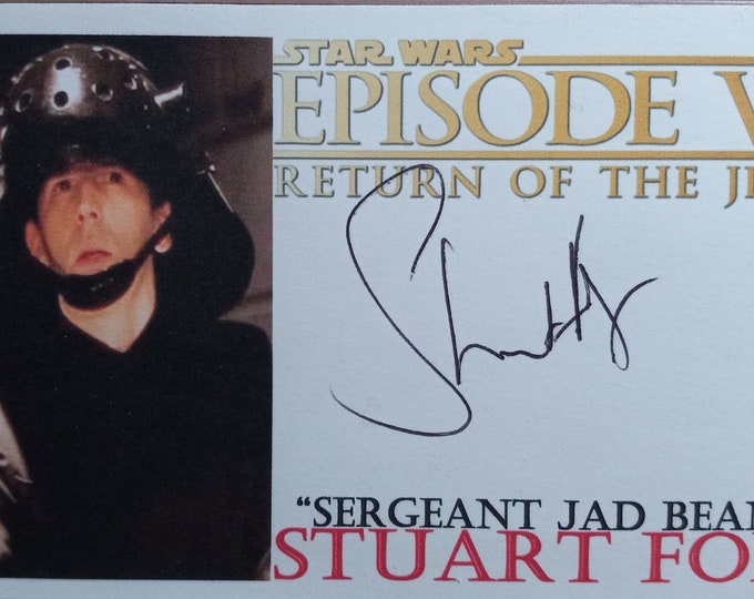 Stuart Fox 3x5 Authentic Signed Index Card - Star Wars