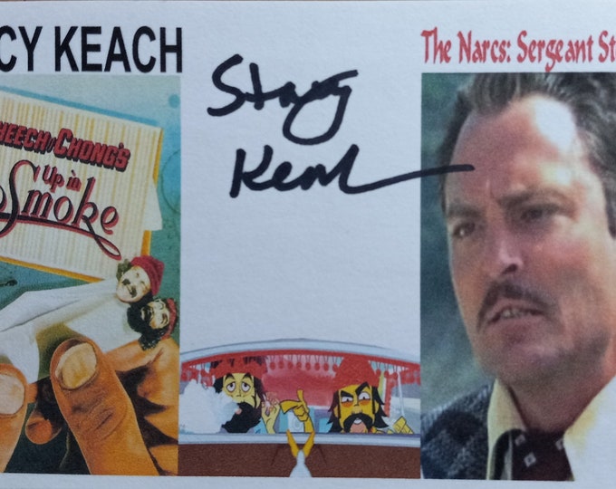 Stacy Keach 3x5 Authentic Signed Index Card - Cheech & Chong