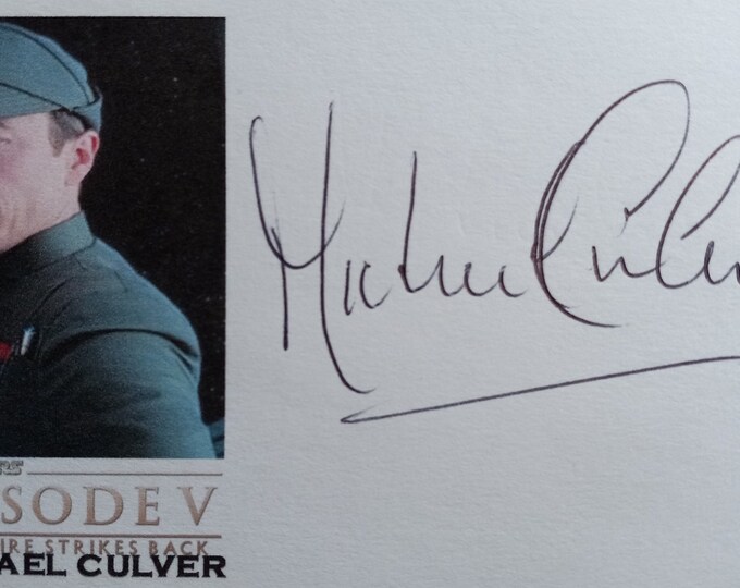 Michael Culver 3x5 Authentic Signed Index Card - Star Wars