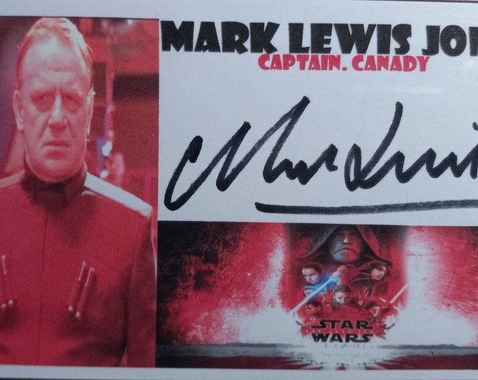 Mark Lewis Jones 3x5 Authentic Signed Index Card  - Star Wars