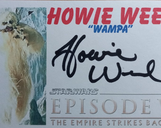 Howie Weed 3x5 Authentic Signed Index Card - Star Wars - Wampa