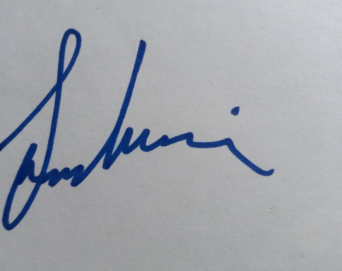 Sophia Loren Authentic Signed 3x5 Index Card W/ JSA Authentication Sticker