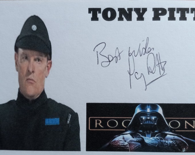 Tony Pitts 3x5 Authentic Signed Index Card - Star Wars
