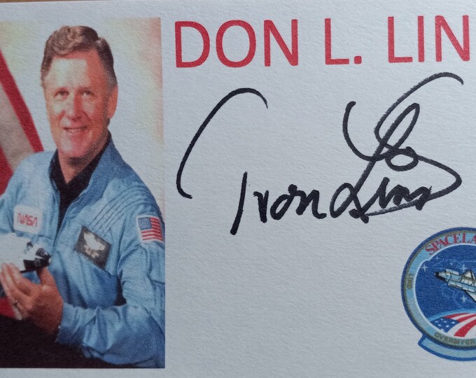Don L. Lind 3x5 Authentic Signed Index Card - NASA - Astronaut