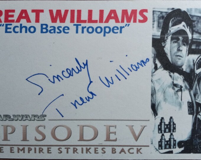 Treat Williams 3x5 Authentic Signed Index Card - Star Wars