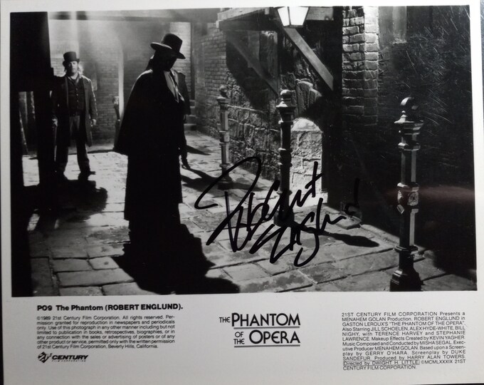 Robert Englund Authentic Signed 8x10 Vintage Photo W/ 3rd party Authentication - The Phantom Of The Opera
