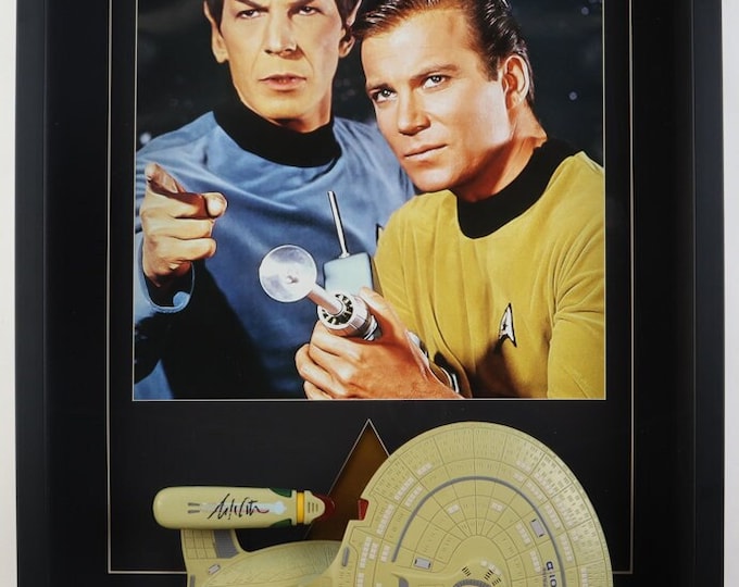 William Shatner Authentic Signed "Star Trek" USS Enterprise Starship Model 22"x34x5" Custom Shadowbox Display W/ JSA & A1COA Authentication