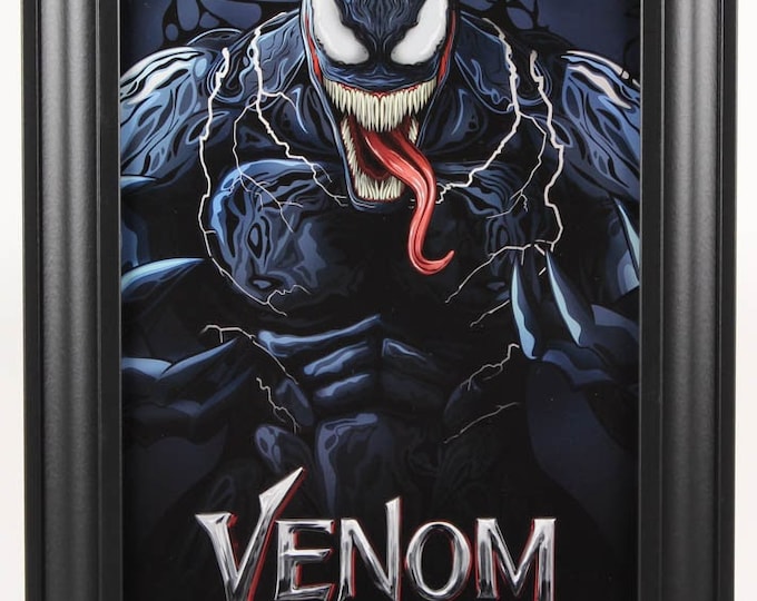 Venom 14.5x20.5 Custom Framed Movie Poster Display