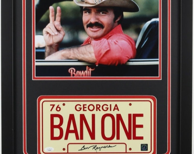 Burt Reynolds 20x25 Custom Framed & Signed "Smokey and the Bandit"  License Plate Display W/ JSA Authentication - Bad Ass!!