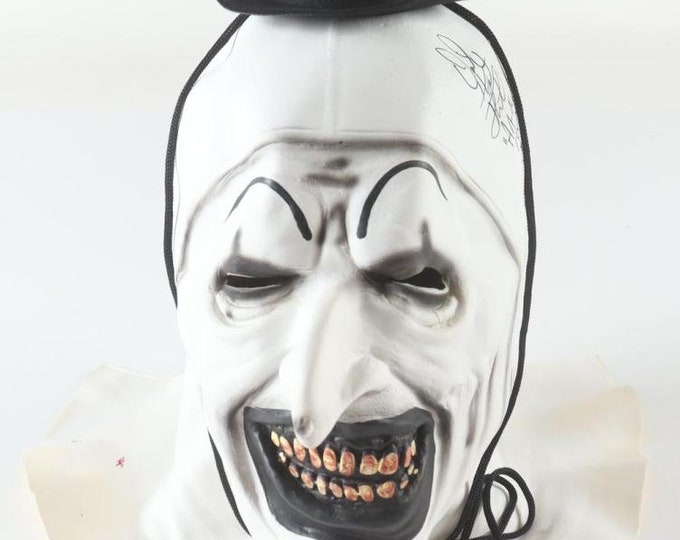 David Howard Thornton Authentic Signed Prop Mask W/ 3rd Party Authentication & Lighthouse COA - Terrifier - Art The Clown