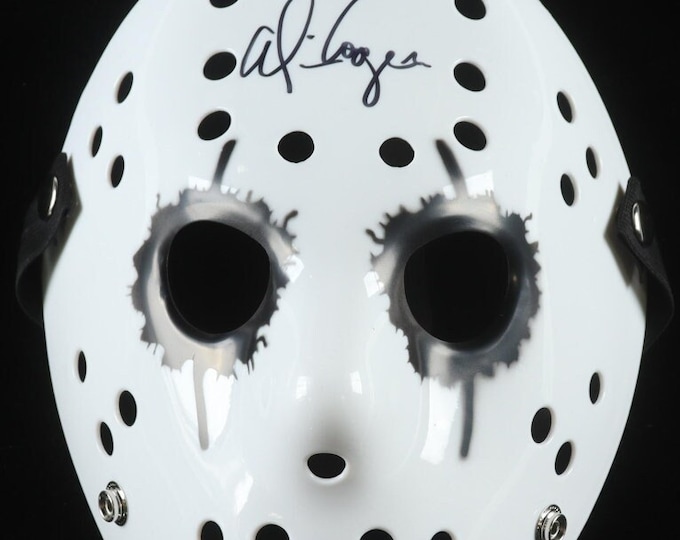 Alice Cooper Authentic Signed Custom "Friday the 13th" Jason Style Mask + Lighthouse COA & 3rd Party Beckett Authentication