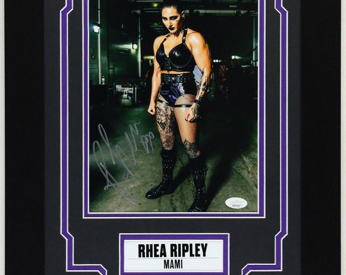 Rhea Ripley 15"x19" Authentic Custom Framed Signed Photo Display W/ JSA Authentication - Judgement Day - WWE - Mami