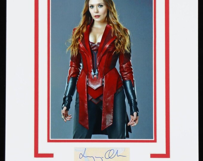 Elizabeth Olsen 11x14 Authentic Signed "Scarlet Witch" Custom Matted Frame Ready Display W/ ACOA Authentication - Wanda Vision - Avengers