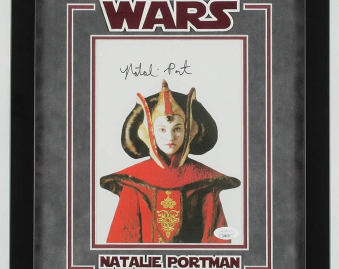 Natalie Portman 12.5x15.5 Custom Famed Display With Authentic Signed Photo - JSA COA - Padme Amidala - Star Wars (Very Rare Signer)