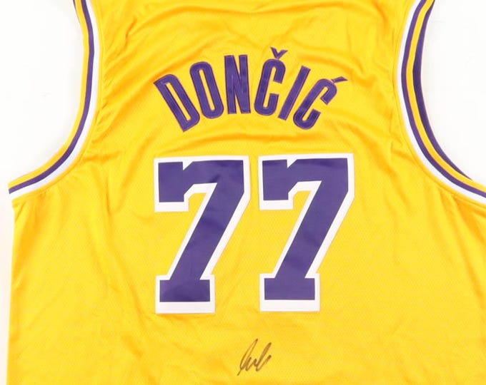 Luka Doncic Authentic Signed Player Jersey W/ PSA COA LA Lakers