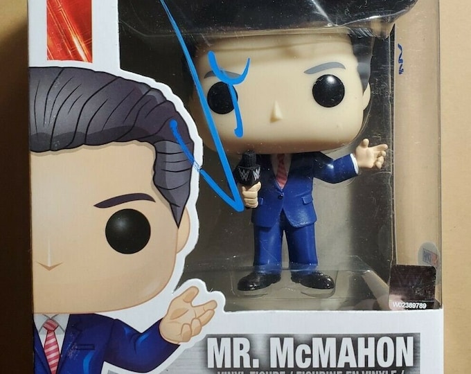 Vince McMahon Authentic Signed Funko Pop Figure - Very Rare - WWE wwf - W/ PSA COA Authentication