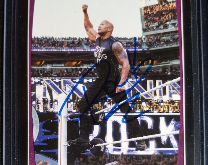 The Rock WWE Authentic Signed #109 Trading Card - In Person Signed