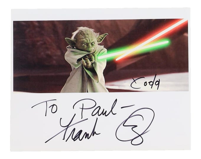 Frank Oz Authentic Signed 8x10 Photo W/ JSA Authentication Star Wars - Inscribed Yoda