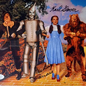 Mickey Carroll & Karl Slover Authentic Dual Signed 8x10 Photo W/ JSA Authentication - Wizard Of Oz Munchkins