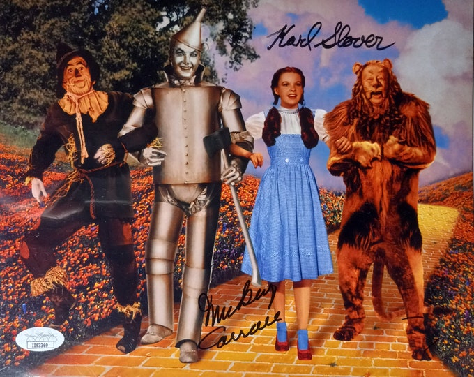 Mickey Carroll & Karl Slover Authentic Dual Signed 8x10 Photo W/ JSA Authentication - Wizard Of Oz Munchkins