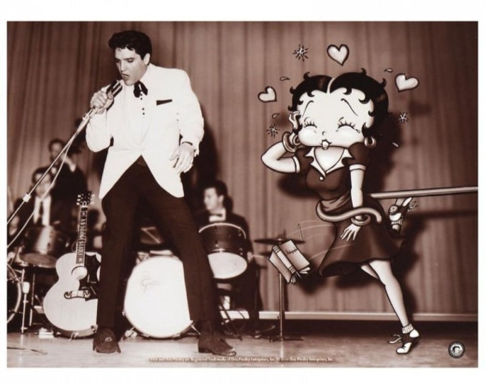 King Features Syndicate, Inc. "Starstruck Betty (with Elvis)" LE 12x16 Lithograph W/ COA