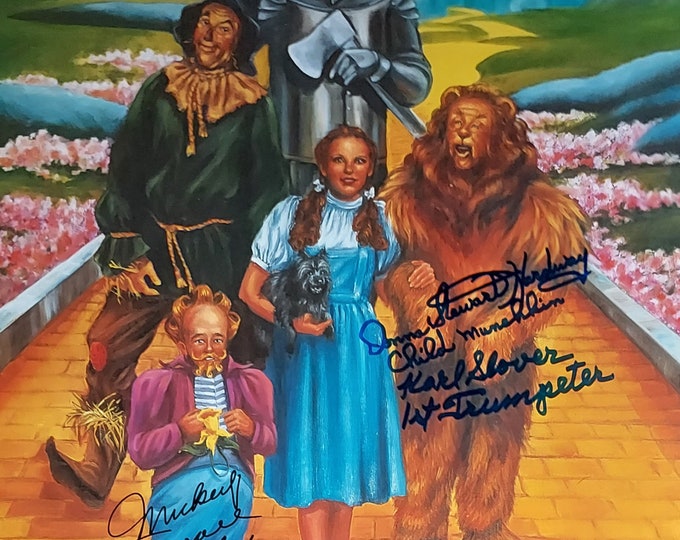 11x14 Wizard Of Oz Cast (X5) Authentic Signed Photo W/ JSA COA