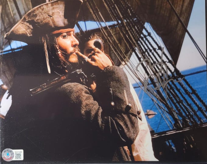 Johnny Depp Authentic Signed 8x10 Photo Beckett BAS COA Pirates Of The Caribbean