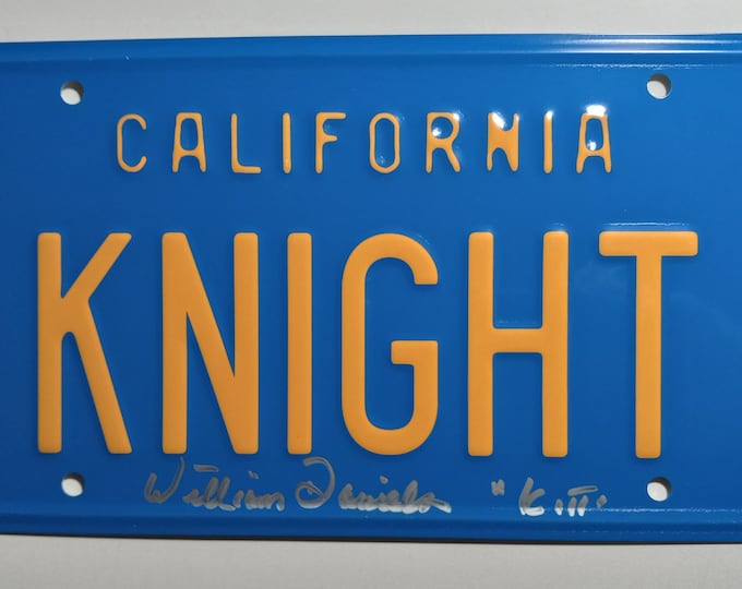 William Daniels Authentic Signed License Plate W/ JSA Authentication - K.I.T.T. - Knight Rider