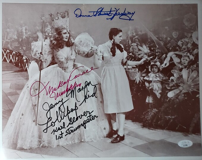 11x14 Wizard Of Oz Cast (X4) Authentic Signed Photo W/ JSA COA