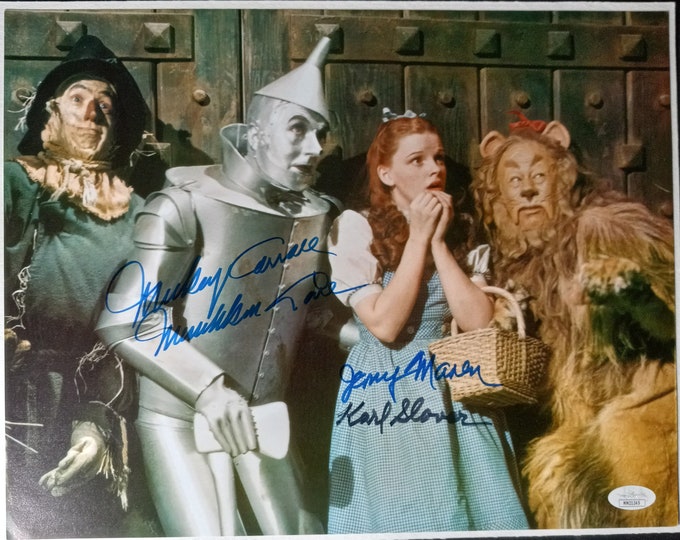 Wizard Of Oz Cast X3 11x14 Authentic Signed Photo W/ JSA COA