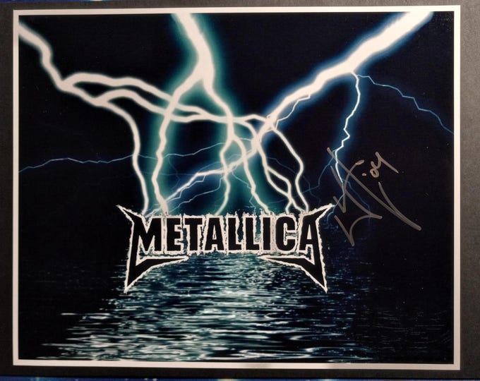 James Hetfield 8.25" x 11.5" Authentic Signed Photo On A Frame Ready Matting W/ 3rd Party Authentication & L.O.A. - Metallica Frontman