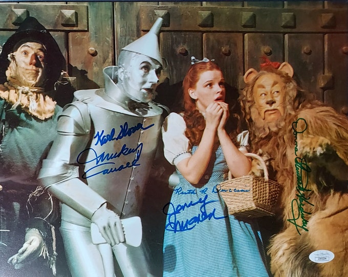11x14 Wizard Of Oz Cast (X5) Authentic Signed Photo W/ JSA COA
