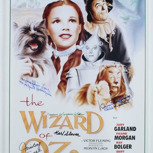 Trollkarlen från Oz 16x24 Poster - Signerad av (7) med JSA COA - Flera inskriptioner
