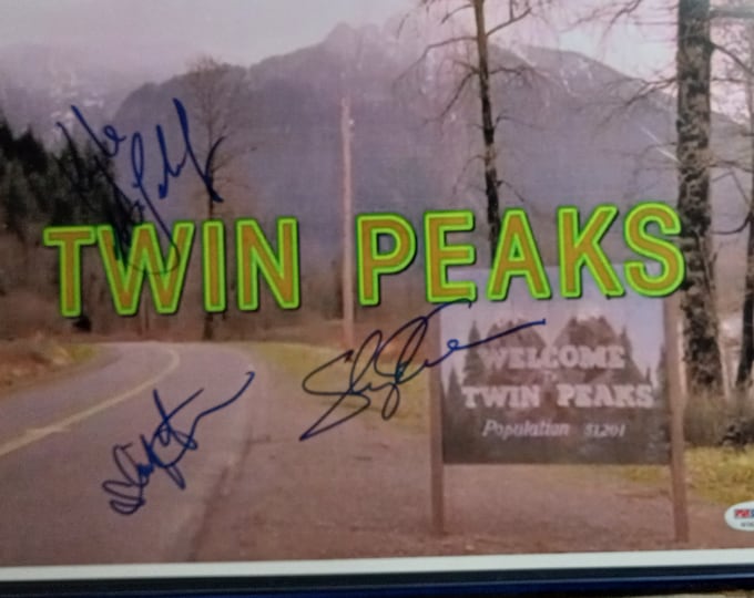 Twin Peaks Cast X3 11x17 Authentic Signed Photo W/ PSA LOA - Kyle MacLachlan - Sheryl Lee - Sherilyn Fenn