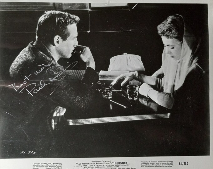 Paul Newman Authentic Signed 8x10 Photo W/ LOA - (d.2008) - The Hustler