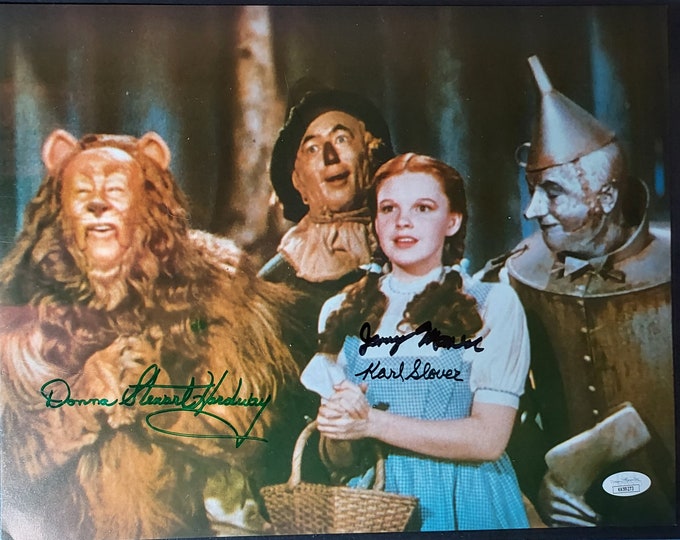 11x14 Wizard Of Oz Cast (X3) Authentic Signed Photo W/ JSA COA