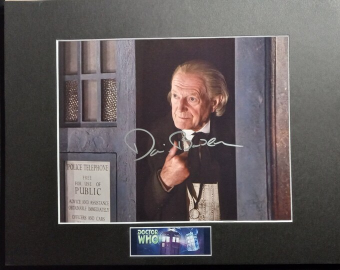David Bradley Authentic Signed 8x10 Photo W/ Custom Frame Ready 11x14 Matting & Lighthouse COA - Dr. Who