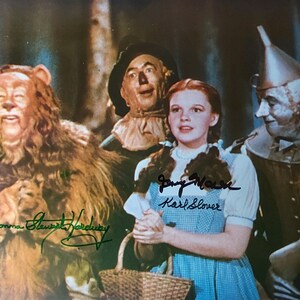11x14 Wizard Of Oz Cast (X3) Auténtica Foto Firmada W/ JSA COA