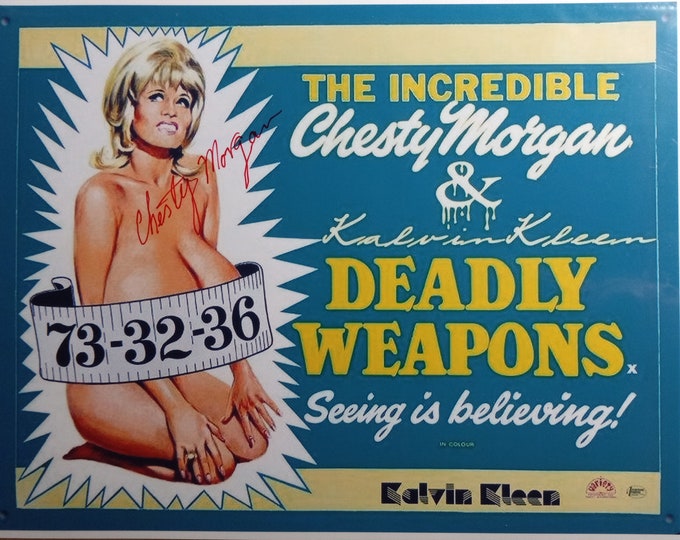 Chesty Morgan 8.5x11 Authentic Signed Photo W/ A1COA - Vintage - Adult Film Legend