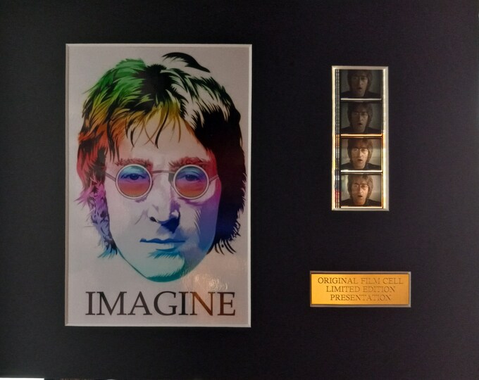 John Lennon 8x10 Original Frame Ready Custom Film Cell Display W/ COA - Imagine