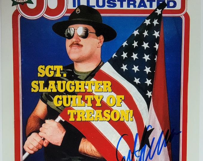 Sgt. Slaughter Authentic Signed 8x10 Photo W/ 3rd Party Authentication - WWE AWA GI Joe