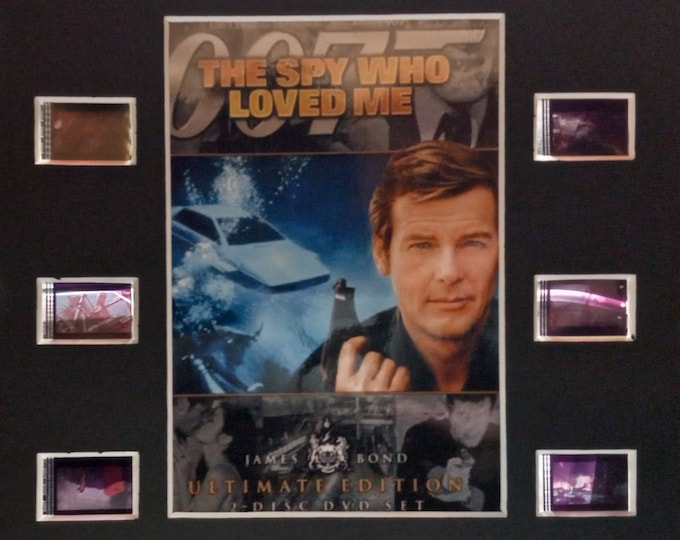 The Spy Who Loved Me 8x10 Original Frame Ready Film Cell Display W/ COA - Roger Moore - James Bond 007
