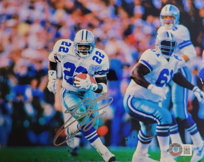 Emmitt Smith Authentic Signed 8x10 Photo W/ Beckett BAS COA Dallas Cowboys
