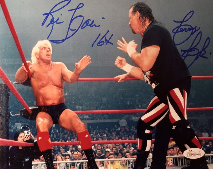 Ric Flair & Terry Funk Authentic Dual Signed 8x10 Photo W/ JSA Authentication - HOF - WCW - NwA - wwe