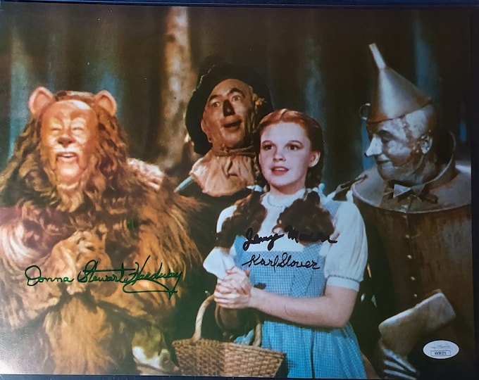 11x14 Wizard Of Oz Cast (X3) Authentic Signed Photo W/ JSA COA