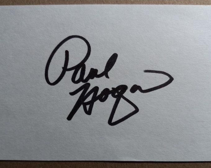 Paul Hogan Authentic Signed 3x5 Index Card W/ A1COA - Crocodile Dundee - Listing#PH1